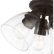 Montgomery 3 Light 14 inch Bronze Semi-Flush Ceiling Light