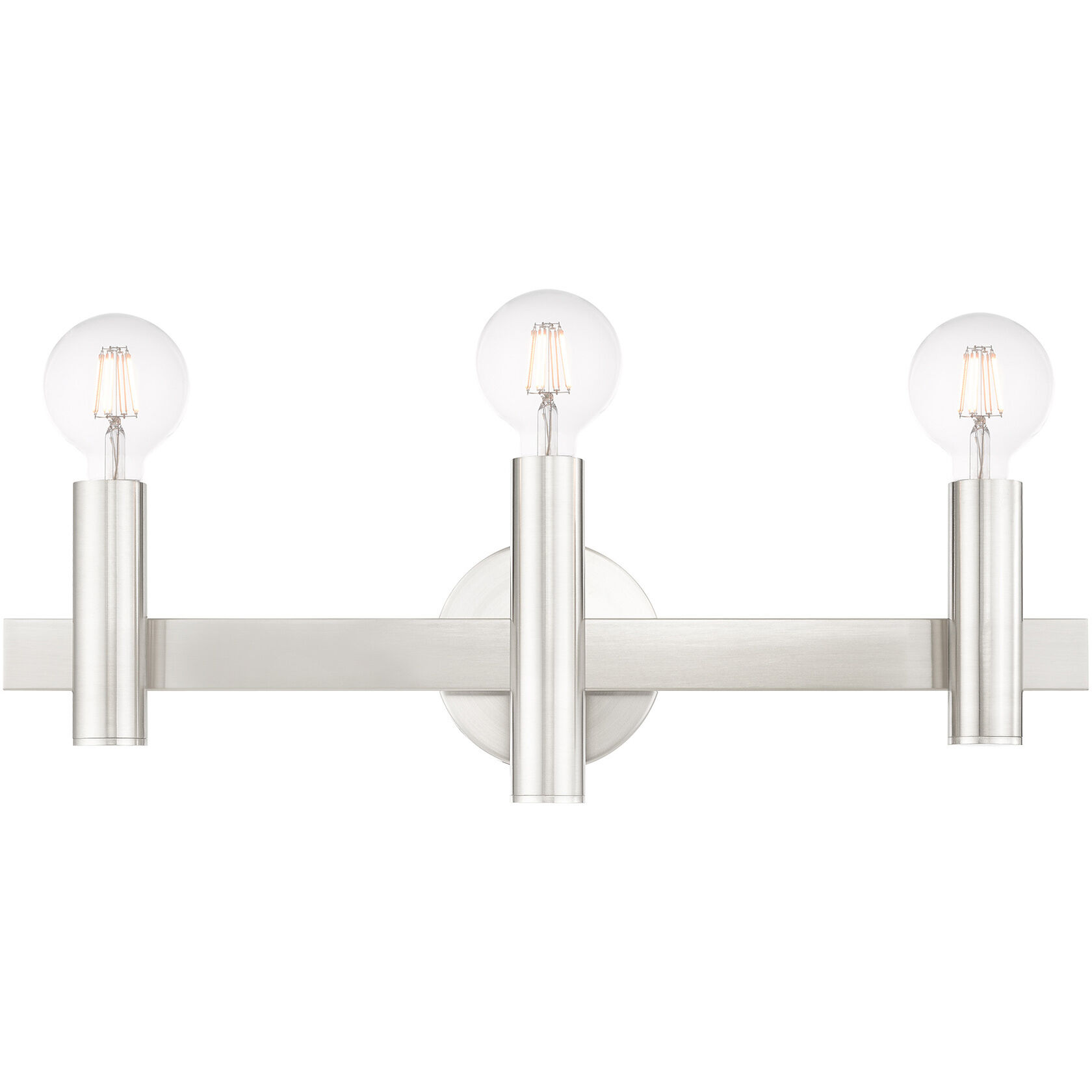 Helsinki 3 Light 24 inch Brushed Nickel with Bronze Accents Vanity Sconce Wall Light
