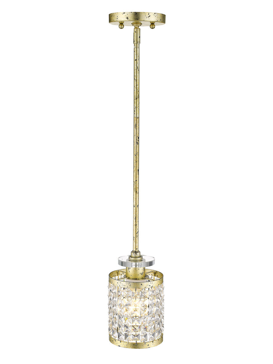 Grammercy 1 Light 5 inch Hand Applied Winter Gold Mini Pendant Ceiling Light