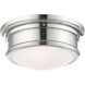 Astor 2 Light 11 inch Polished Chrome Flush Mount Ceiling Light