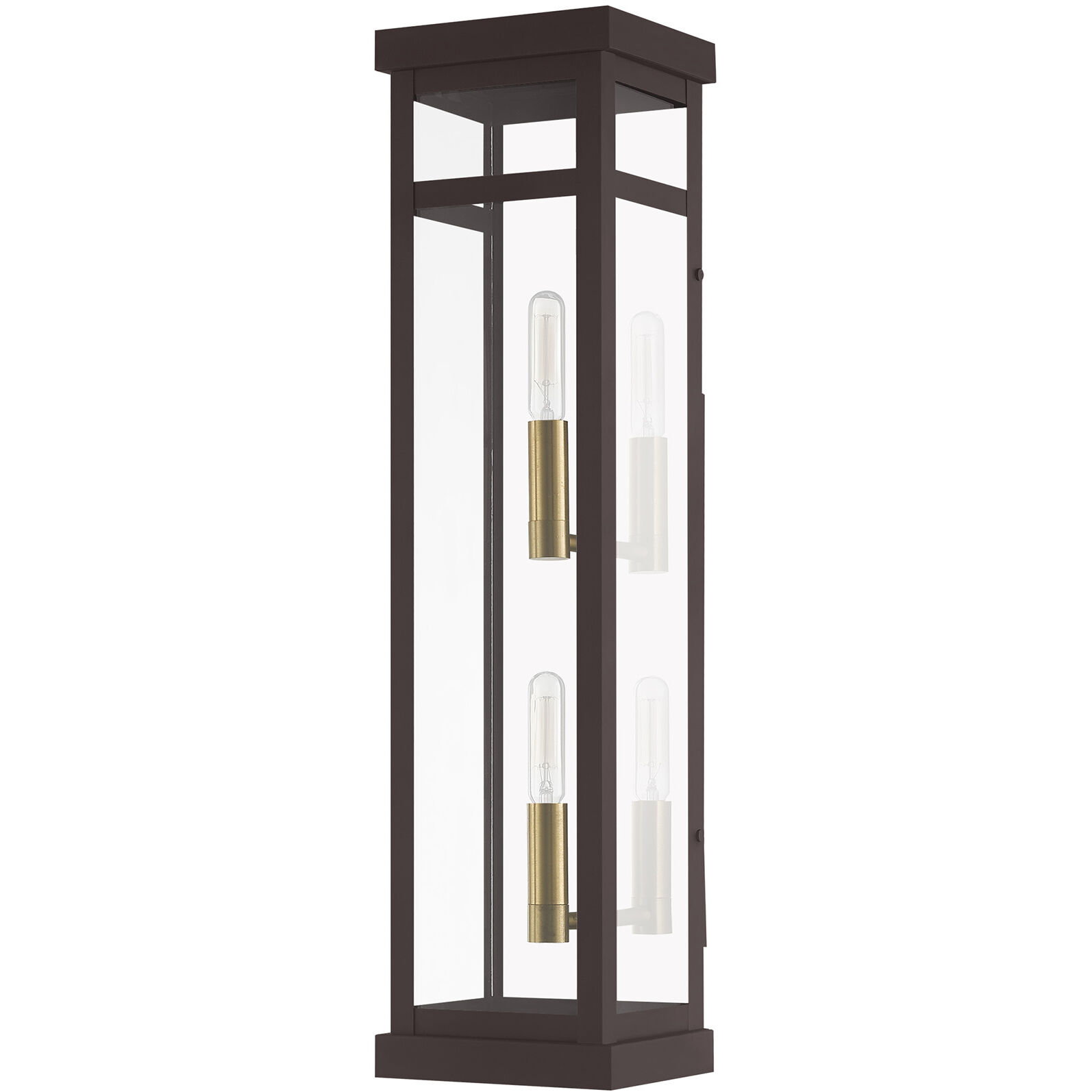 Hopewell 2 Light 22 inch Bronze Outdoor Wall Lantern
