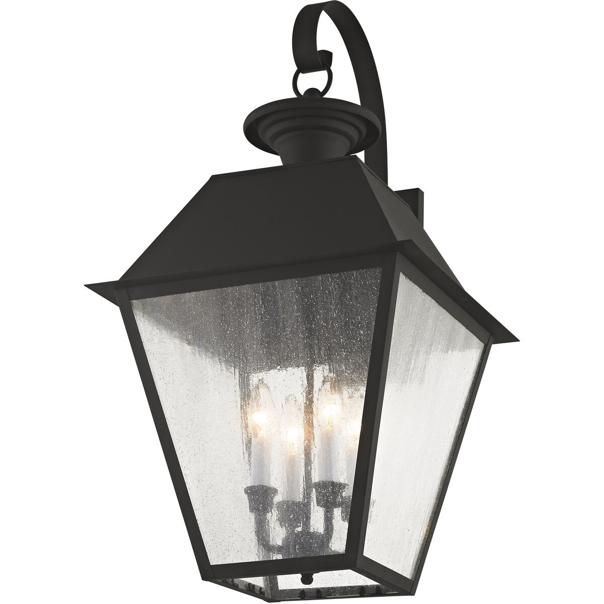 Mansfield 4 Light 28 inch Black Outdoor Wall Lantern