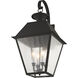 Mansfield 4 Light 28 inch Black Outdoor Wall Lantern