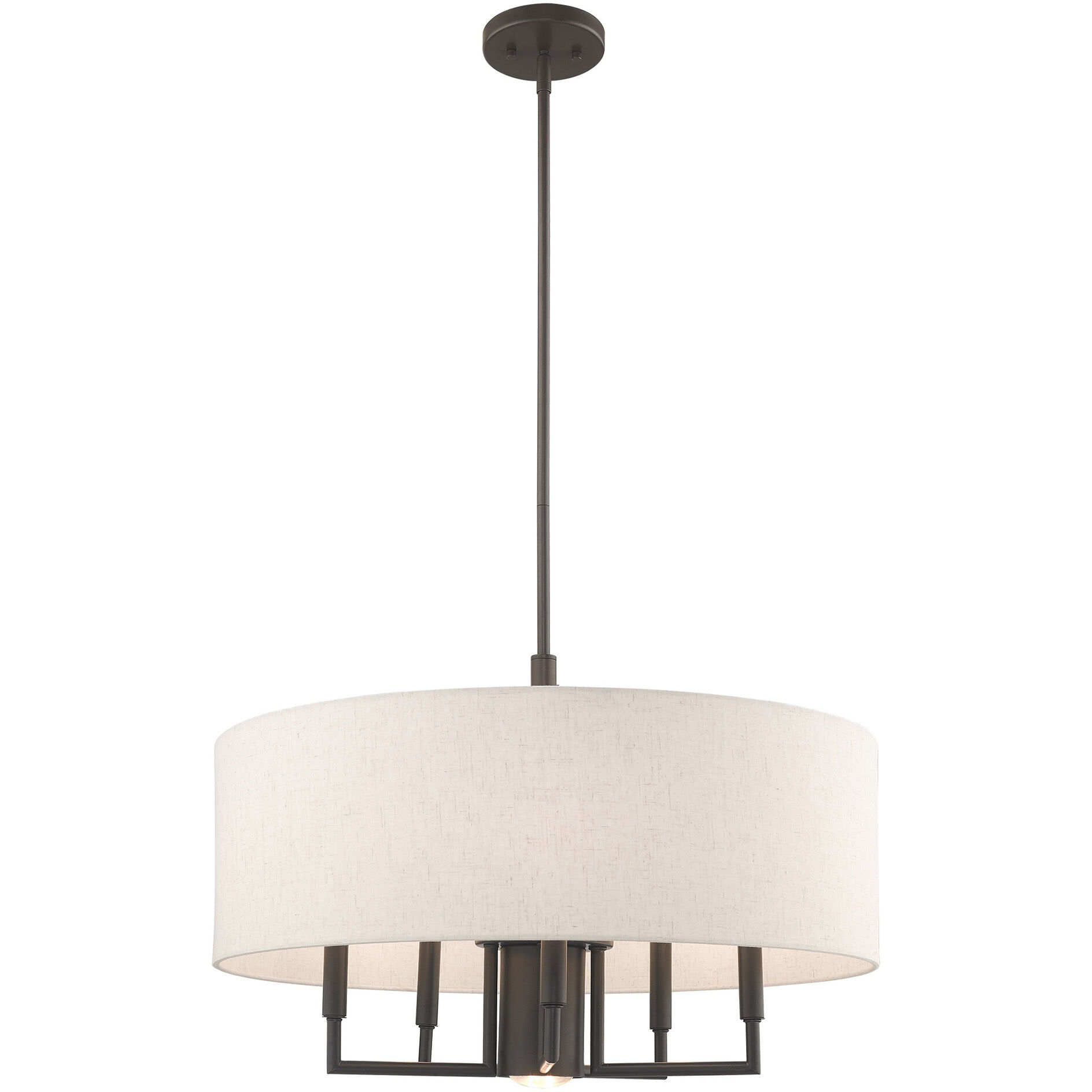 Meridian 6 Light 24 inch English Bronze Pendant Chandelier Ceiling Light