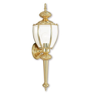 Outdoor Basics 1 Light 25 inch Polished Brass Outdoor Wall Lantern