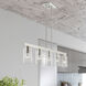 Munich 5 Light 42 inch Brushed Nickel Linear Chandelier Ceiling Light