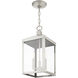 Nyack 3 Light 8.25 inch Brushed Nickel Outdoor Pendant Lantern