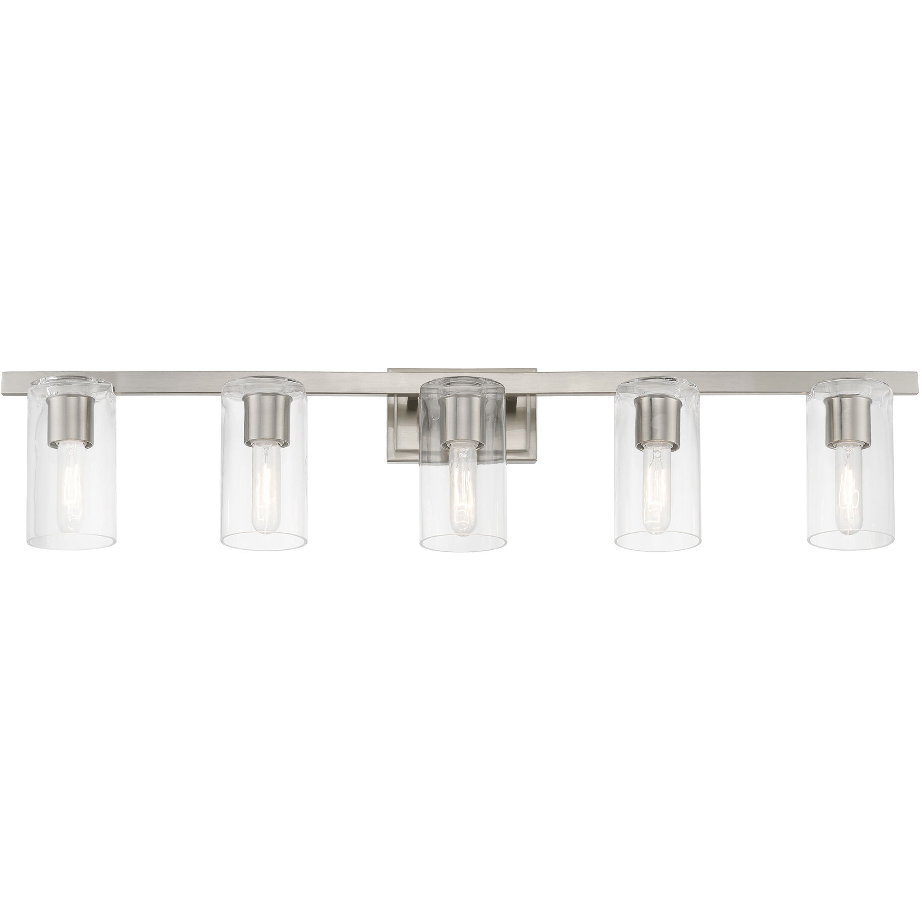 Clarion 5 Light 42 inch Brushed Nickel Vanity Sconce Wall Light