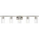 Clarion 5 Light 42 inch Brushed Nickel Vanity Sconce Wall Light