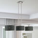 Weavington 3 Light 46 inch Brushed Nickel Linear Chandelier Ceiling Light, Extra Large
