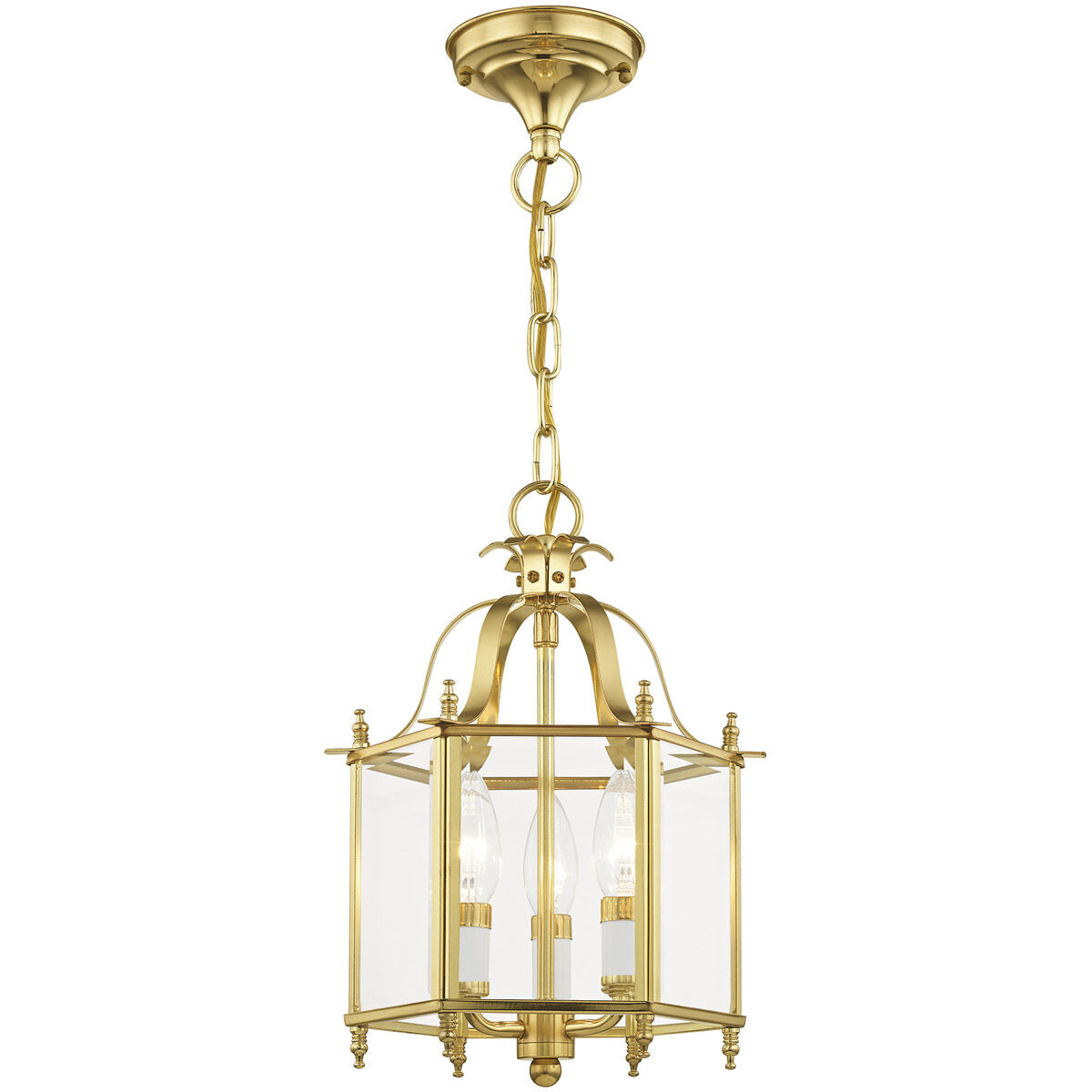 Livingston 3 Light 10 inch Polished Brass Convertible Mini Pendant/Ceiling Mount Ceiling Light