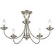 Estate 5 Light 24 inch Brushed Nickel Semi Flush Mount Ceiling Light, Large