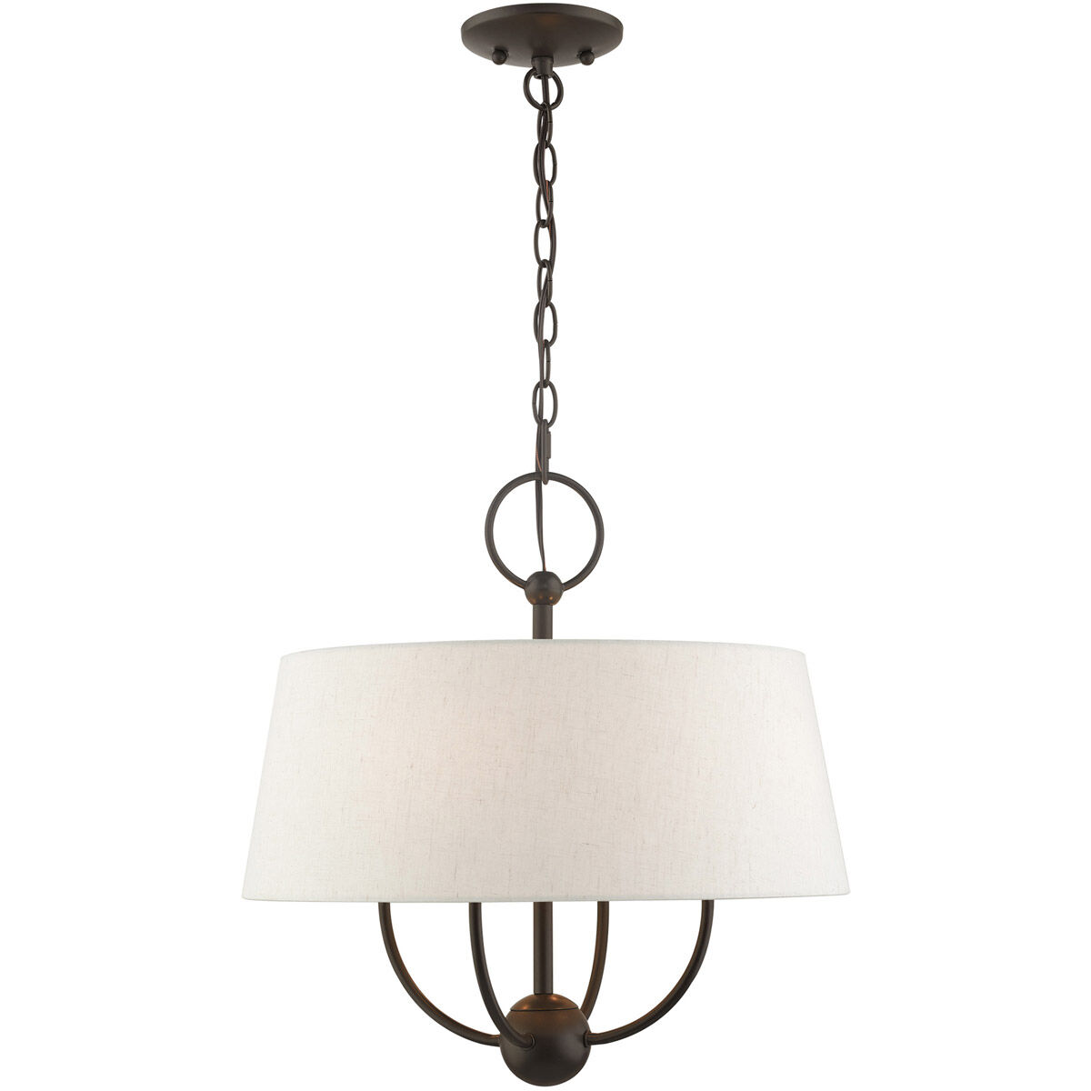 Cartwright 4 Light 18 inch English Bronze Pendant Chandelier Ceiling Light
