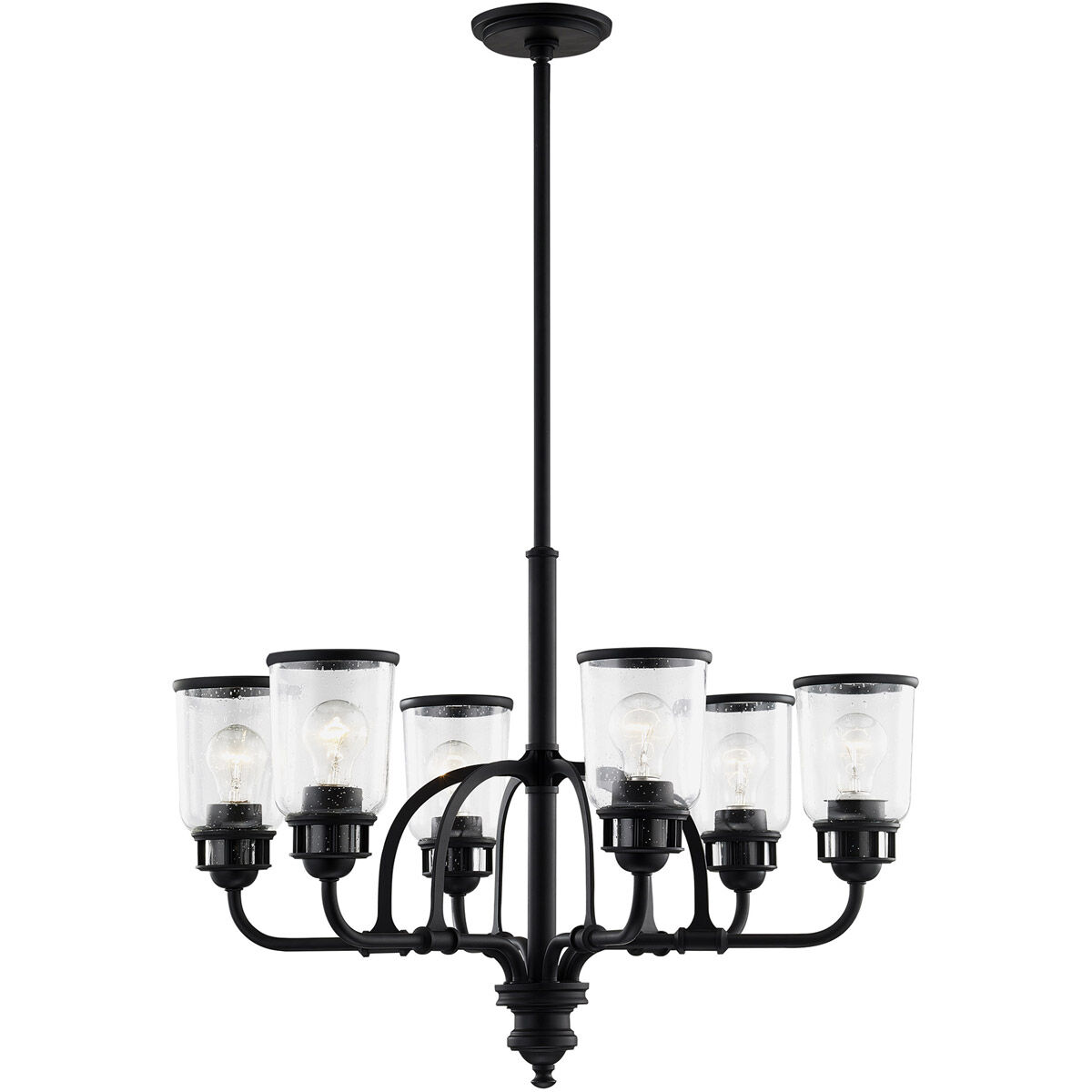 Lawrenceville 6 Light 26 inch Black Chandelier Ceiling Light