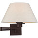 Allison 25 inch 100.00 watt Bronze Swing Arm Wall Lamp Wall Light