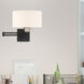 Allison 24 inch 100.00 watt Black Swing Arm Wall Lamp Wall Light
