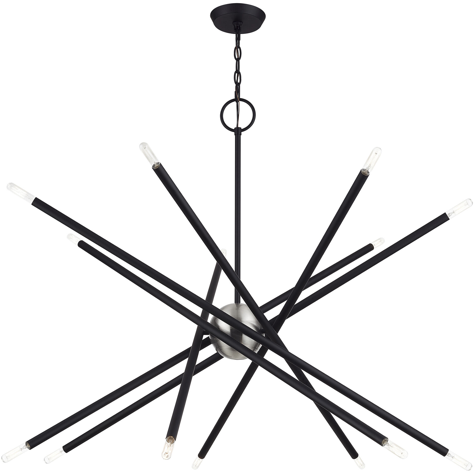 Soho 14 Light 40 inch Black Foyer Chandelier Ceiling Light