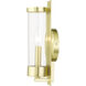 Castleton 1 Light 5 inch Satin Brass Single Sconce Wall Light, Single