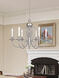 Caldwell 6 Light 30 inch Brushed Nickel Chandelier Ceiling Light