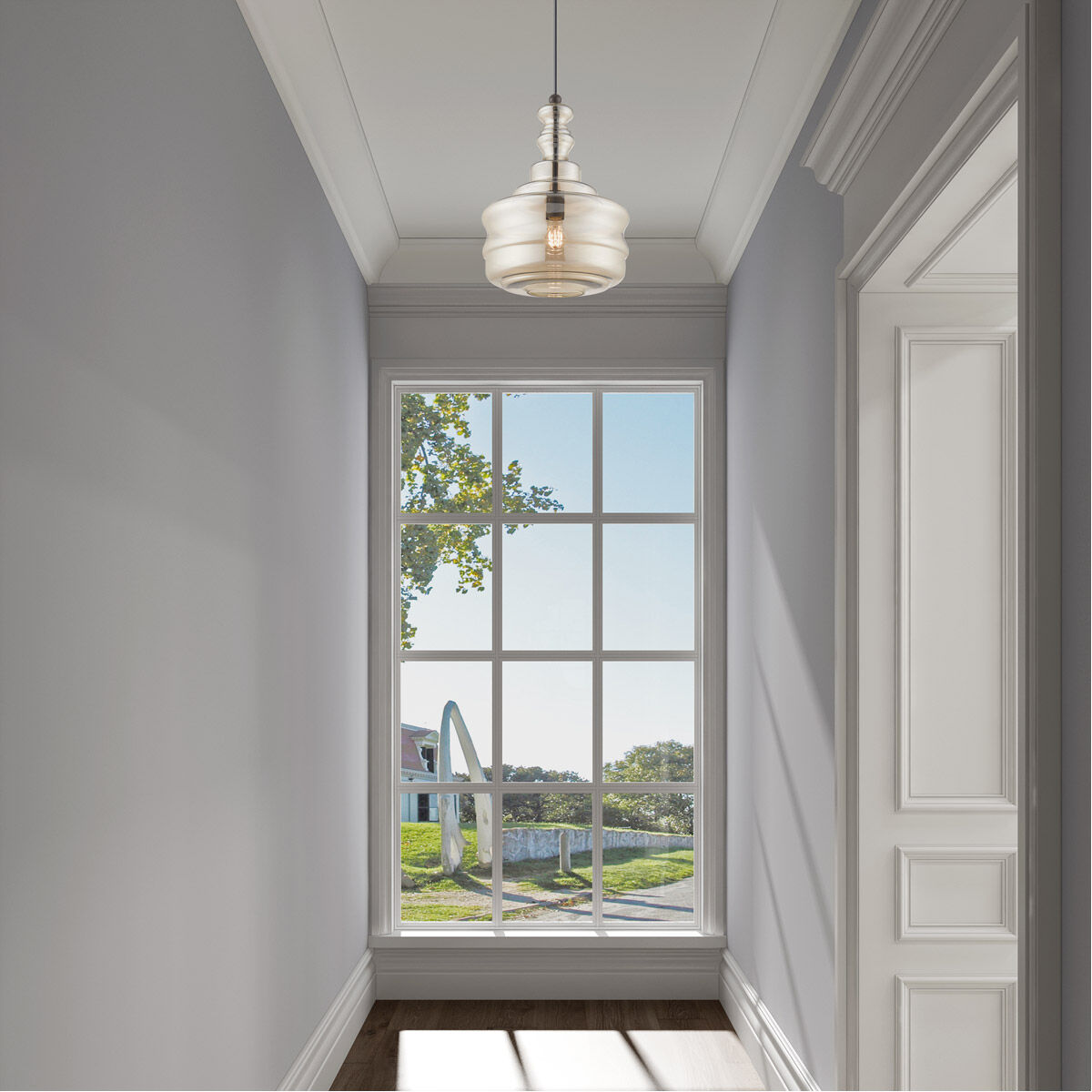 Art Glass 1 Light 12.63 inch English Bronze Mini Pendant Ceiling Light