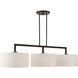 Meridian Linear Chandelier Ceiling Light in English Bronze