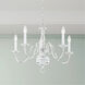 Williamsburgh 5 Light 24 inch Antique White Chandelier Ceiling Light