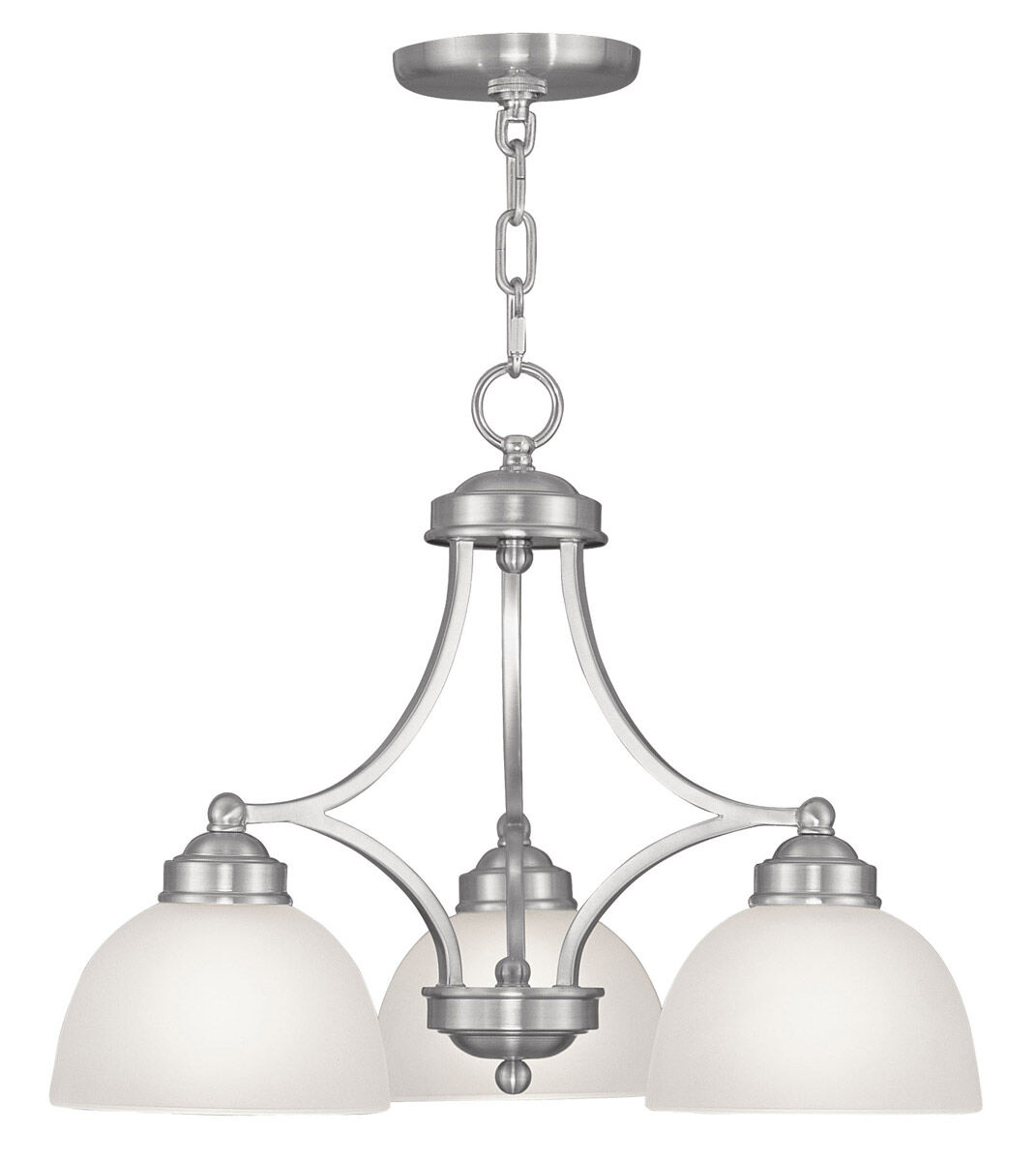 Somerset 3 Light 20 inch Brushed Nickel Chandelier Ceiling Light