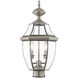 Monterey 2 Light 22 inch Brushed Nickel Outdoor Post Top Lantern