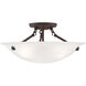 Oasis 3 Light 16 inch Bronze Semi-Flush Mount Ceiling Light