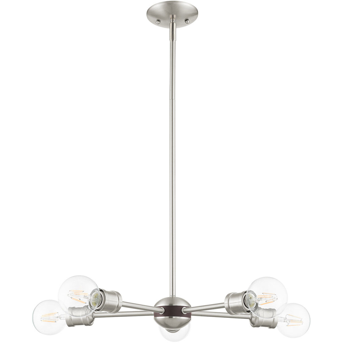 Coronado 5 Light 26 inch Brushed Nickel Chandelier Ceiling Light