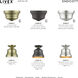 Endicott 1 Light 7 inch Antique Brass Bell Semi-Flush Ceiling Light, Petite