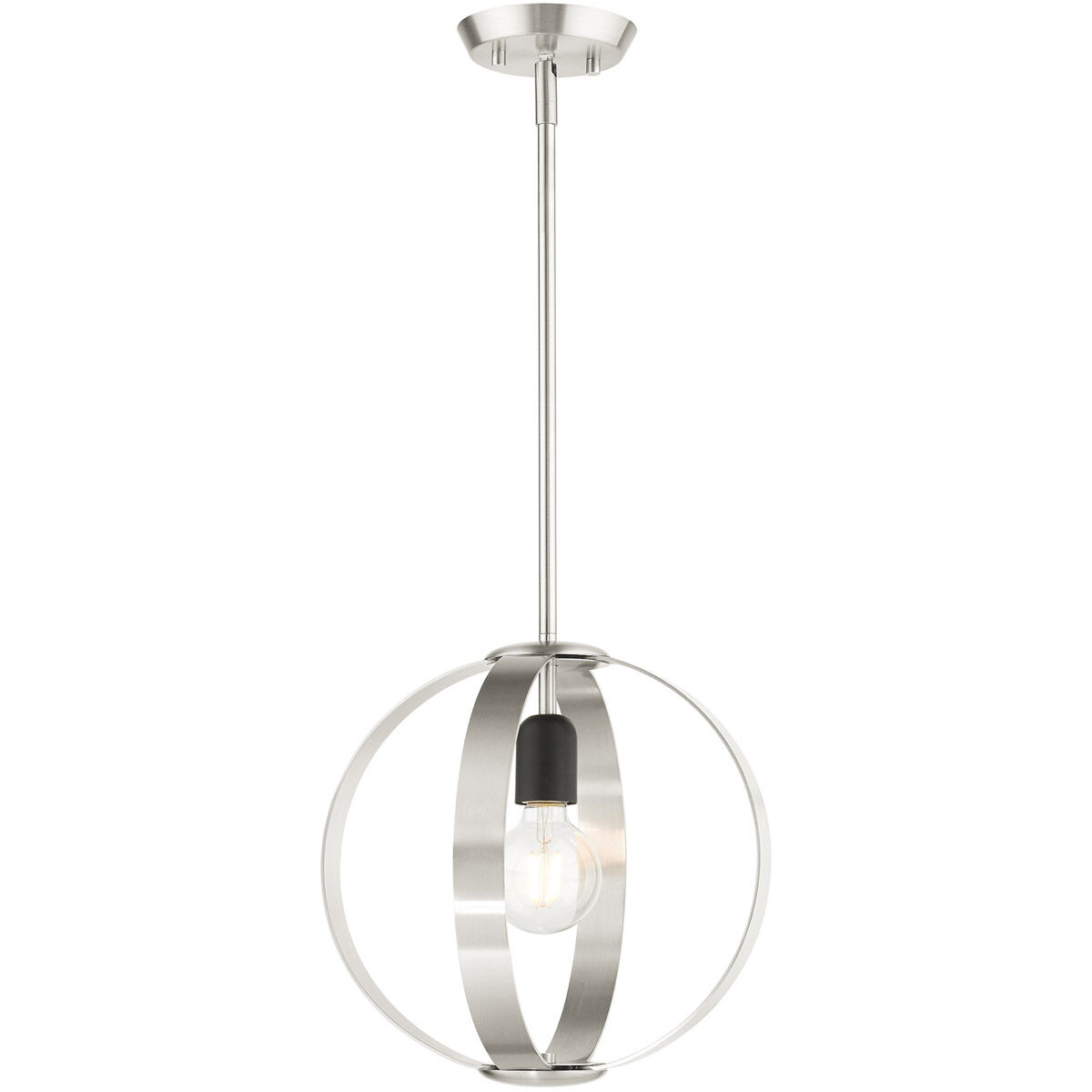 Modesto 1 Light 12 inch Brushed Nickel Pendant Ceiling Light