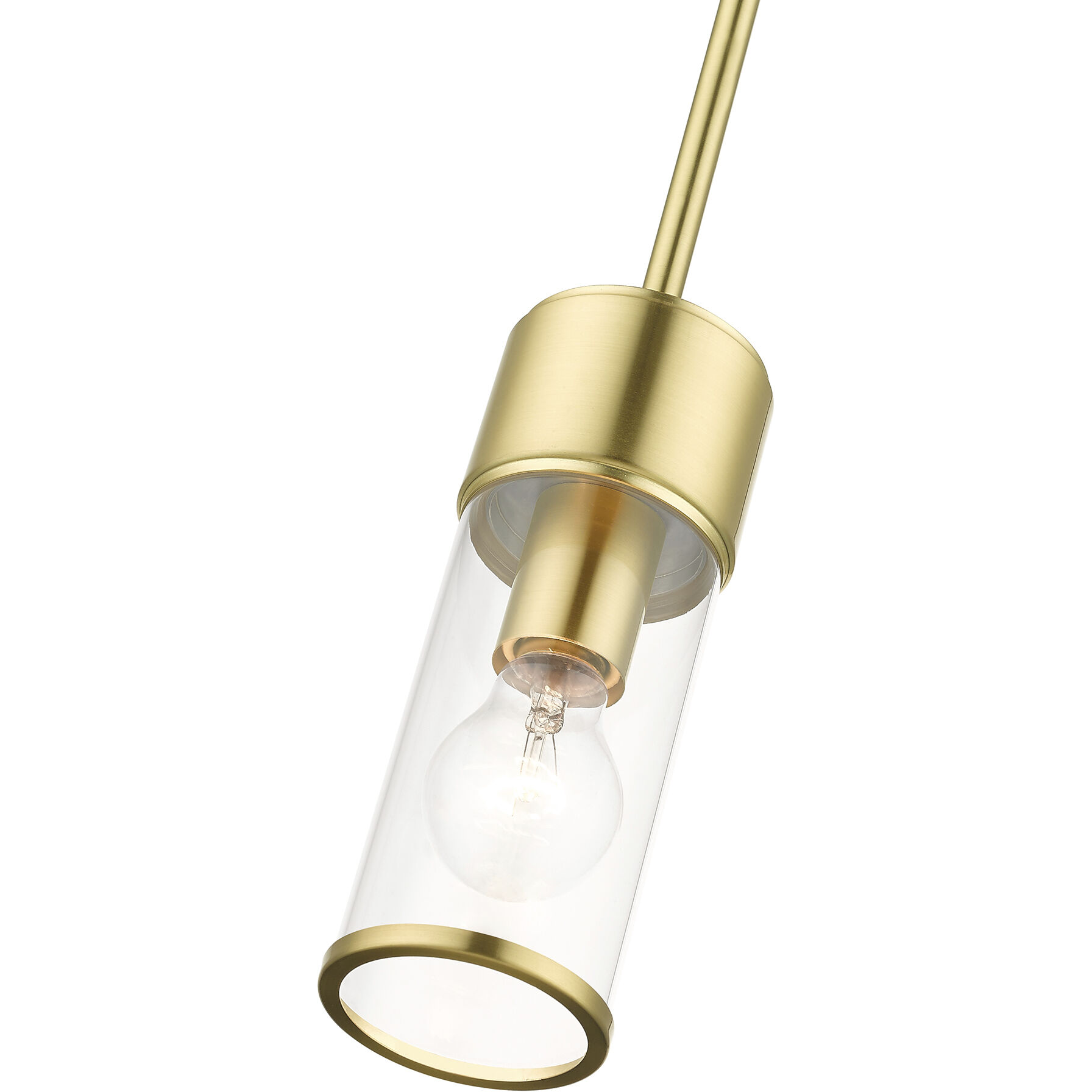Quincy 1 Light 4.75 inch Satin Brass Mini Pendant Ceiling Light
