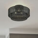 Weavington 3 Light 18 inch Black Semi Flush Mount Ceiling Light, Large