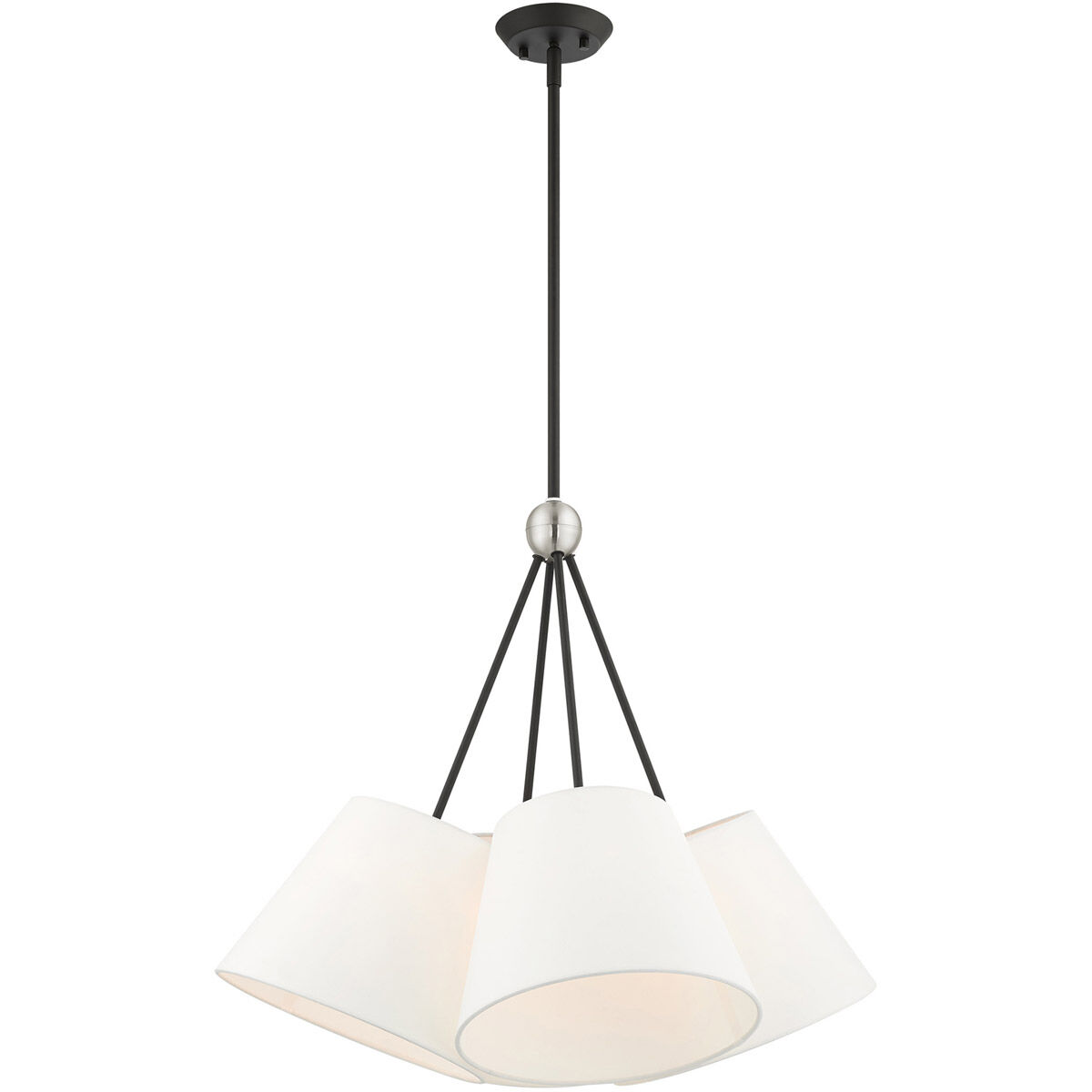 Prato 4 Light 25 inch Black Chandelier Ceiling Light