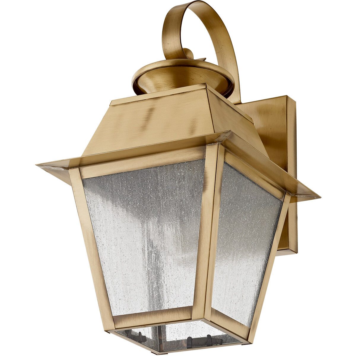 Mansfield 1 Light 13 inch Antique Brass Outdoor Wall Lantern