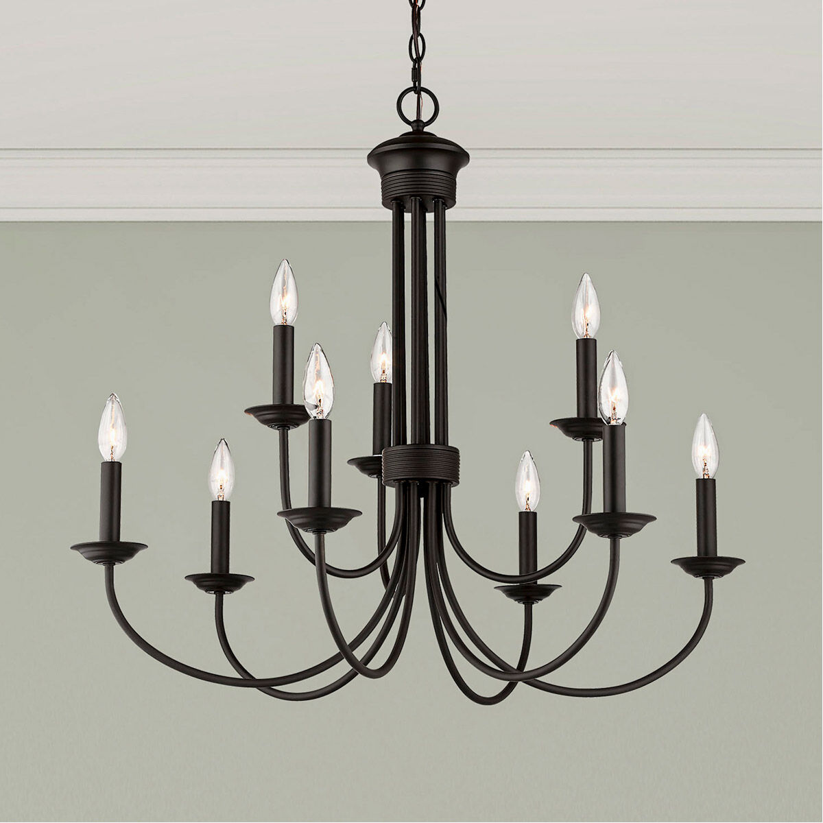 Estate 9 Light 30 inch Bronze Chandelier Ceiling Light