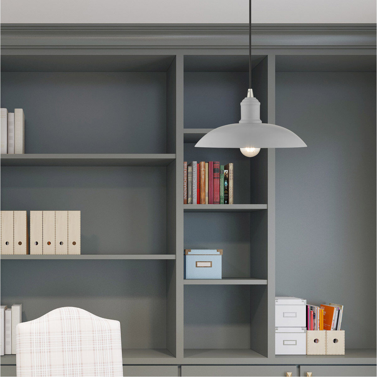 Allison 1 Light 12.5 inch Nordic Gray Mini Pendant Ceiling Light