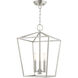Devone 3 Light 13 inch Brushed Nickel Convertible Semi Flush/Lantern Ceiling Light