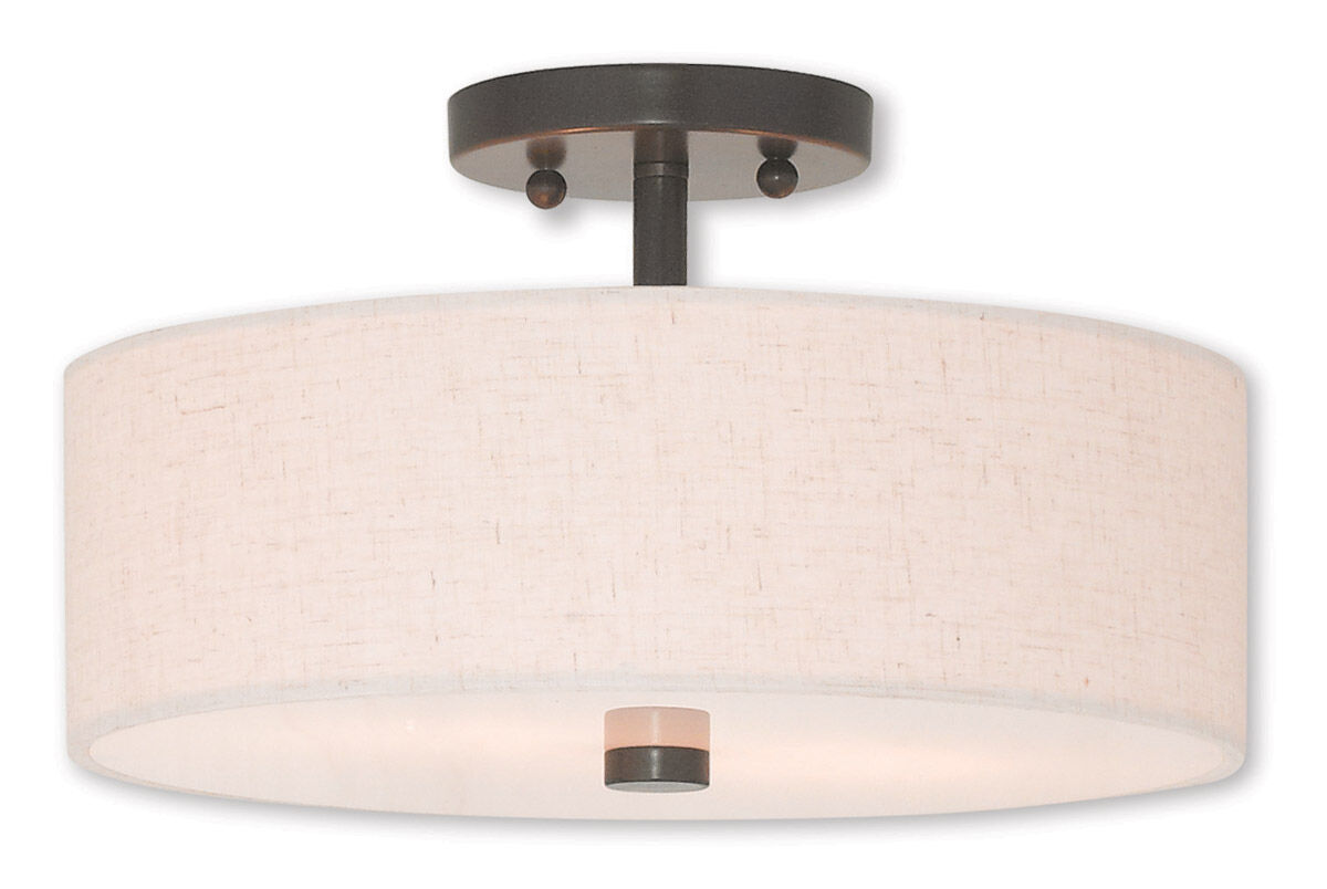 Meridian 2 Light 13.00 inch Semi-Flush Mount