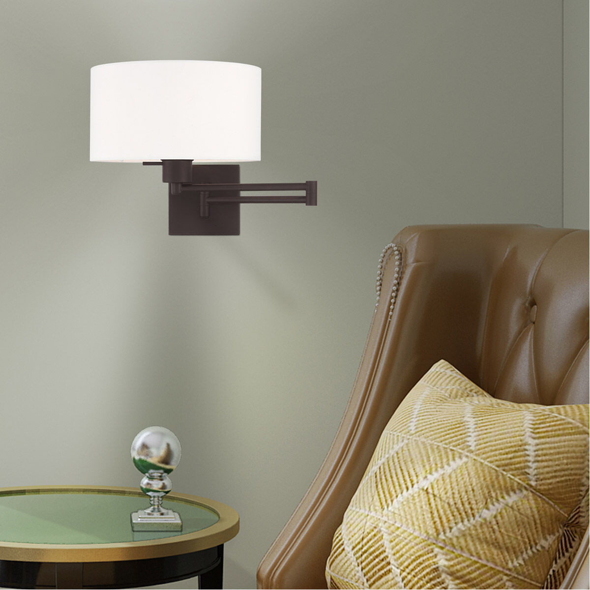 Allison 24 inch 100.00 watt Bronze Swing Arm Wall Lamp Wall Light