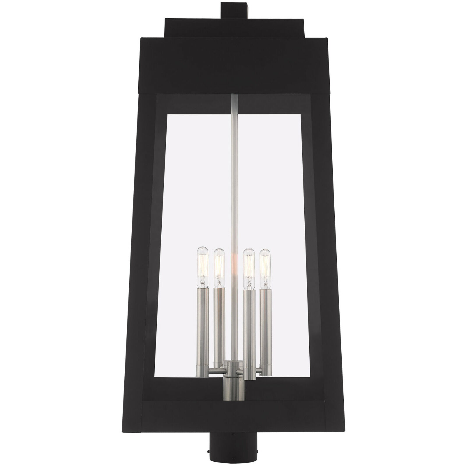 Oslo 4 Light 31 inch Black Outdoor Post Top Lantern