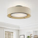 Ellsworth 4 Light 21 inch Bronze Semi Flush Mount Ceiling Light, Large