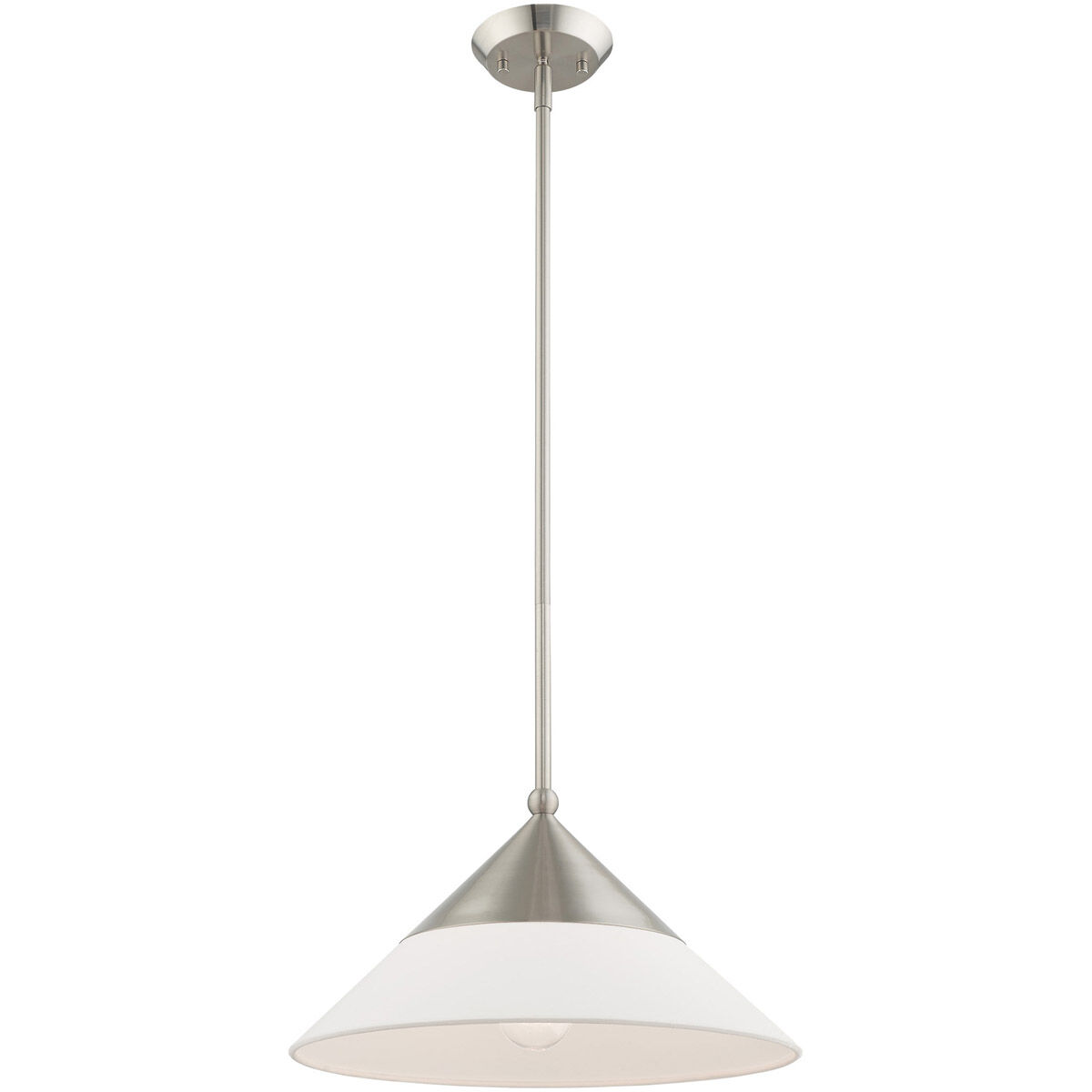 Stockholm 1 Light 15 inch Brushed Nickel Mini Pendant Ceiling Light