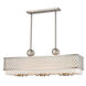 Arabesque 9 Light 40 inch Brushed Nickel Linear Chandelier Ceiling Light