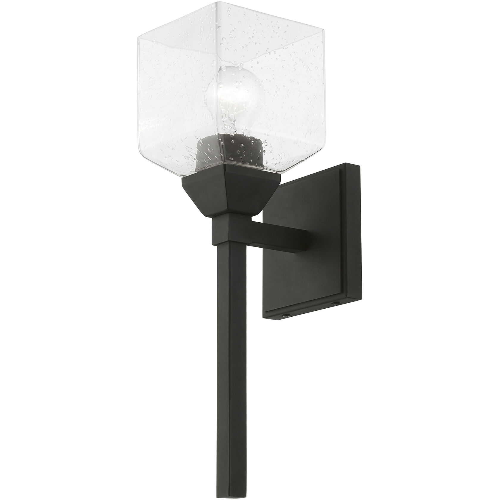 Aragon 1 Light 5 inch Black Vanity Sconce Wall Light