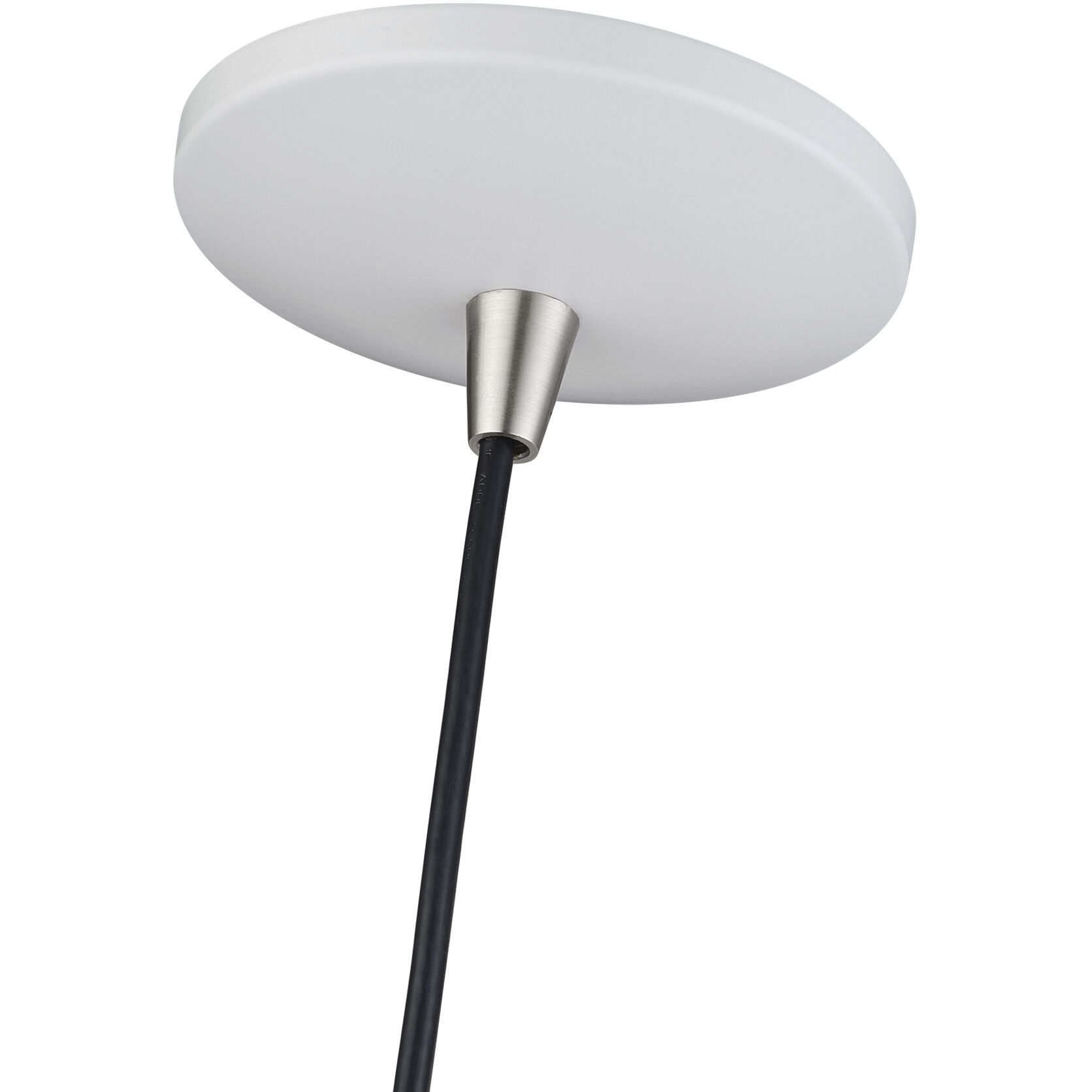 Bolita 8 inch White with Brushed Nickel Accents Pendant Ceiling Light