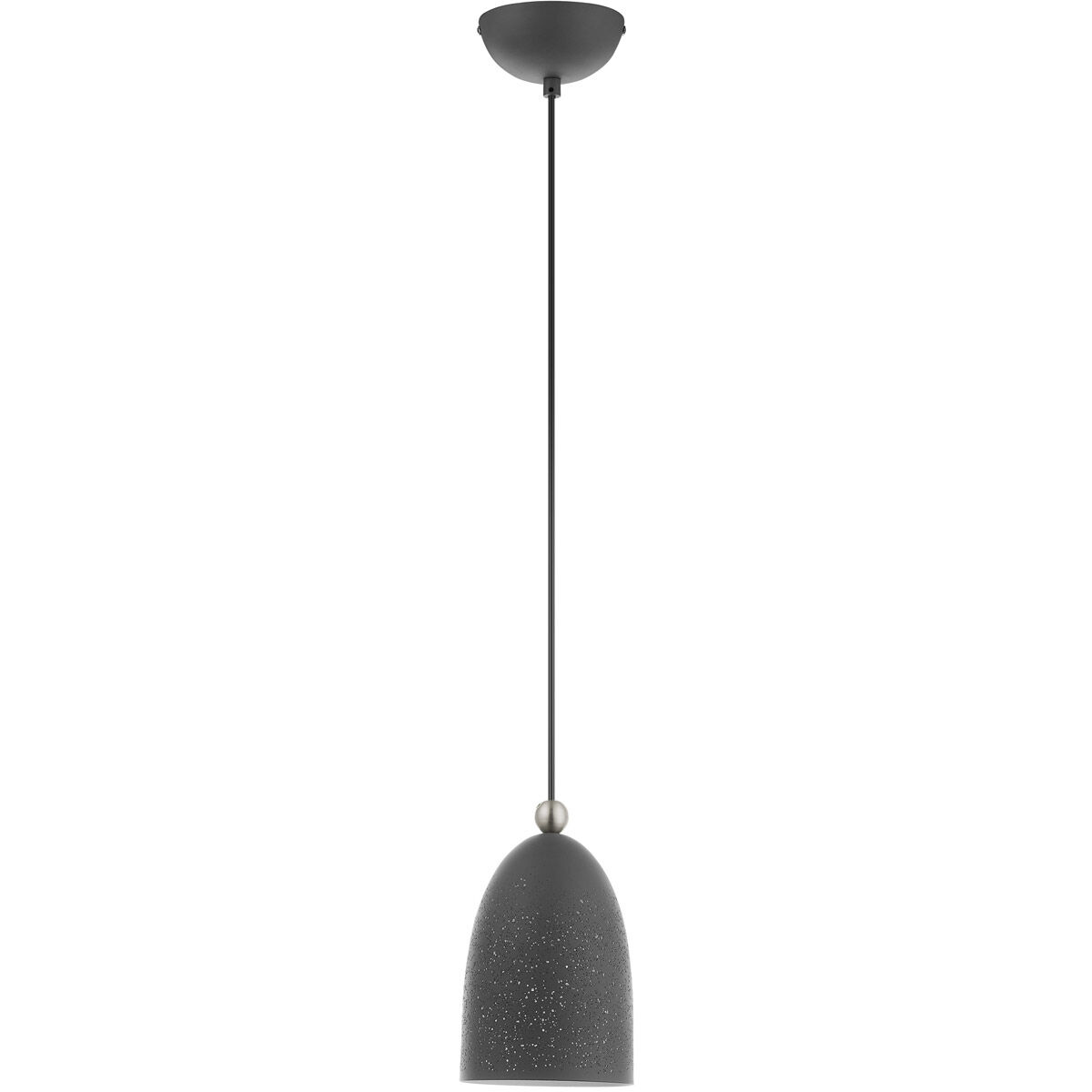 Arlington 1 Light 5.5 inch Scandinavian Gray with Brushed Nickel Accents Pendant Ceiling Light