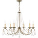 Pennington 6 Light 28 inch Hand Applied Venetian Golden Bronze Chandelier Ceiling Light