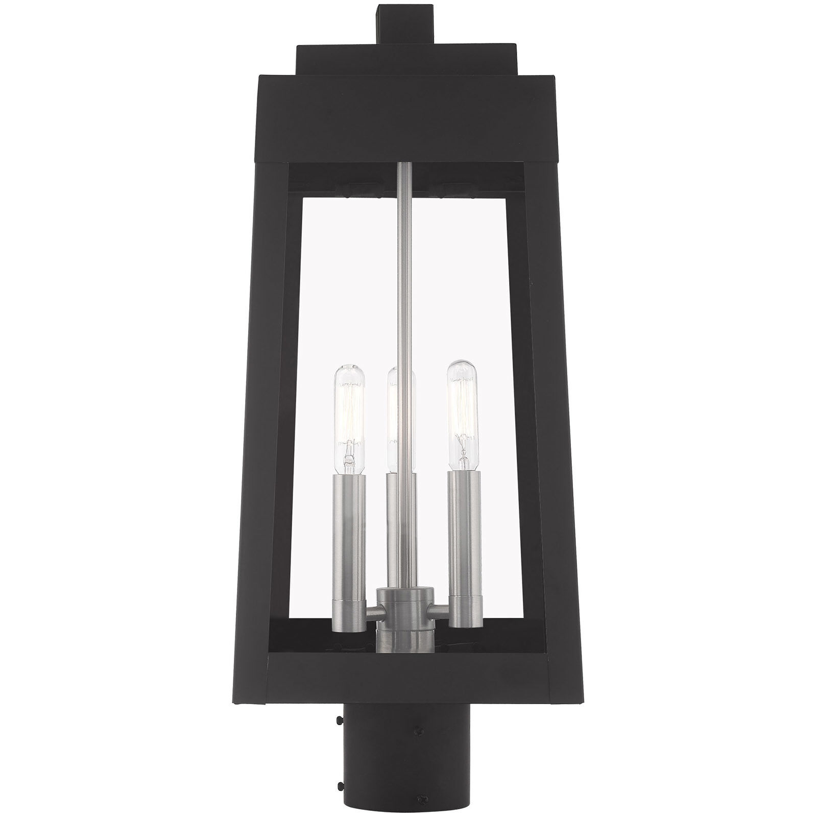 Oslo 3 Light 20 inch Black Outdoor Post Top Lantern